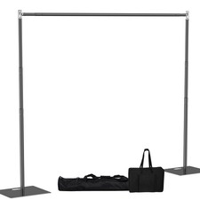 10x10 ft Pipe and Drape Backdrop Stand Kit Heavy Duty Backdrop Stand Adjustab...