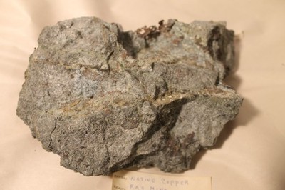 Native Copper in Ore Display Specimen, Ray Mine, Hayden AZ - 8 Inches 3+ Pounds