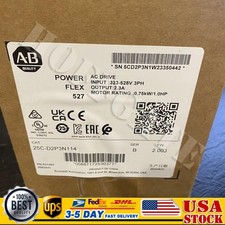 Allen Bradley 25C-D2P3N114 PowerFlex 527 0.75 kW AC Drive US Free Tax