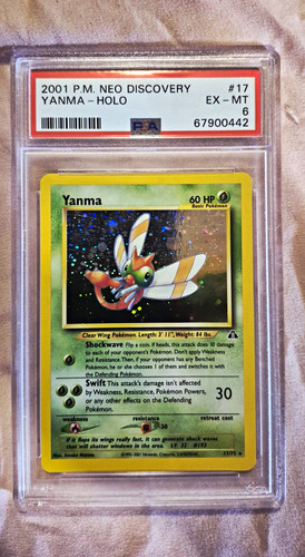 2001 Yanma #17 Pokemon TCG Neo Discovery Holo PSA 6