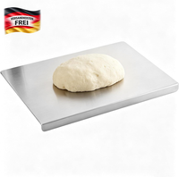 Edelstahl Schneidebrett 40X30 Cm Mit Anschlagkanten Beidseitig Nutzbar Robust