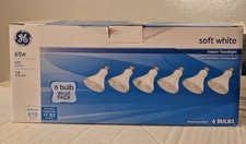 GE 65w Indoor Floodlight, 610 Lumens, BR30, 6 Bulbs