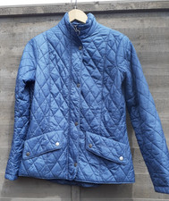 Barbour Women’s Flyweight Cavalry Quilted Jacket Blue Stone Size 12  Coat EX Con