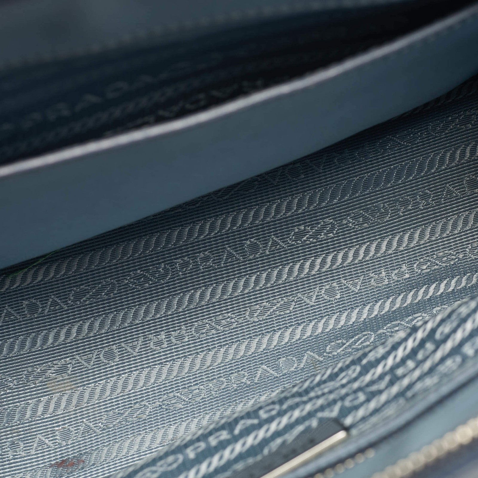 Prada Galleria Small Light Blue Saffiano Lux Leather Double Zip Tote thumbnail 7