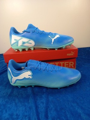 Puma Future 7 Play MG Fußballschuhe Herren Blau Größe UK 9 Neu im Karton 