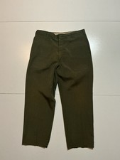 Vintage 60s Farah Made In USA Talon Zipper Olive Green Leisure Dress Pants