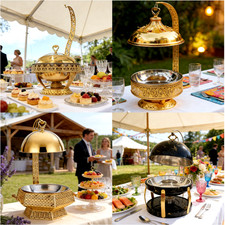 8L Chaffing Chafer Dishes Buffet Set Stainless Steel Food Warmer for Parties