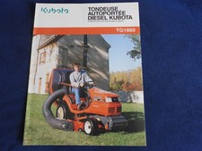 catalogue Kubota tondeuse autoportées diesel TG 1860  1999