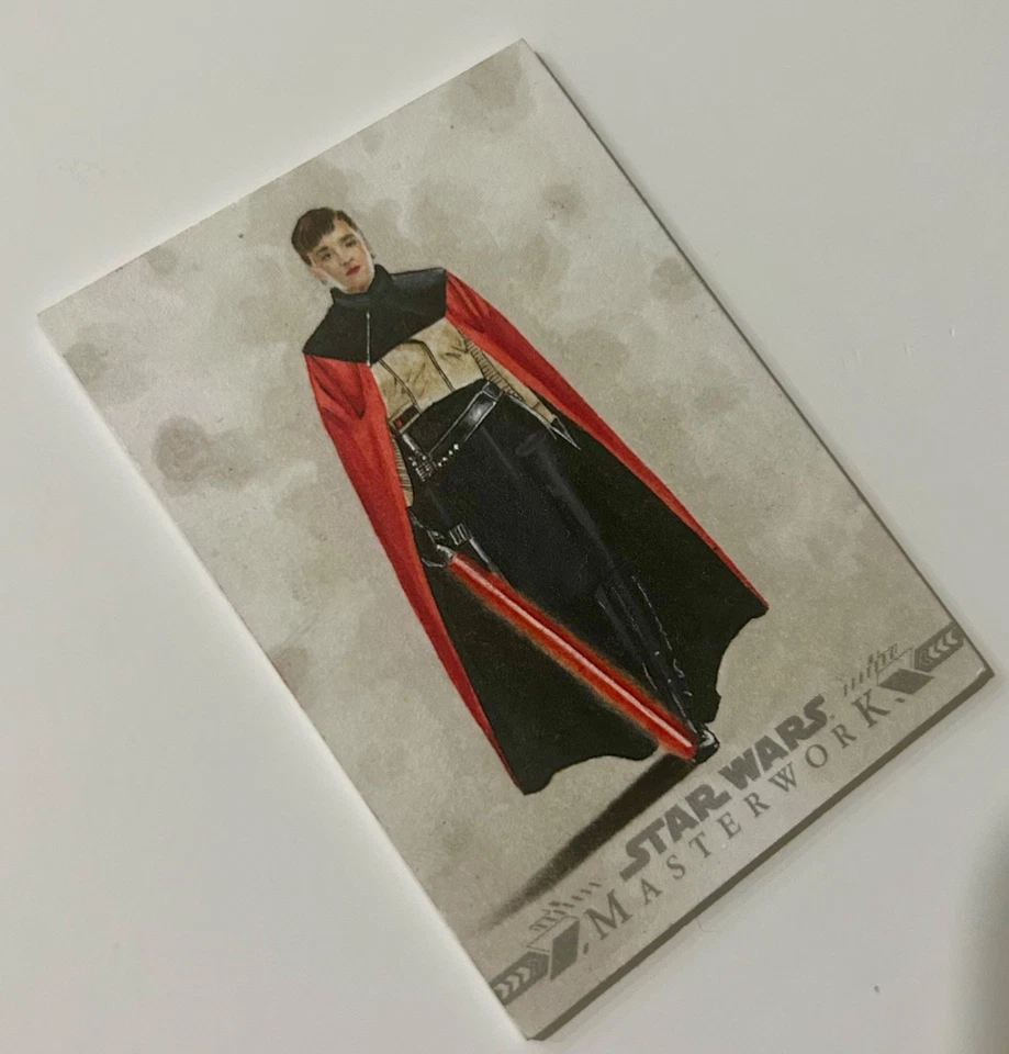 2022 Topps QI’RA Crimson Dawn Star Wars Masterwork Angel Aviles Auto Sketch 1/1 - Image 3 of 4
