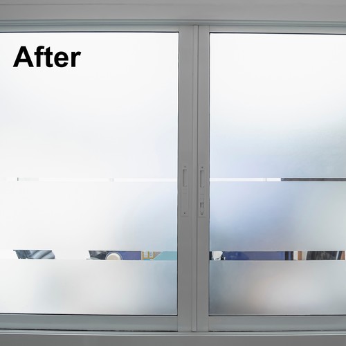 Privacy Window Film Frosted Glass Black Static Cling Heat 17.7x39.4" - Picture 3 of 7