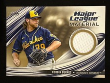 2023 Topps Corbin Burnes MLM-CB Major League Material Jersey Relic Gold #/50 