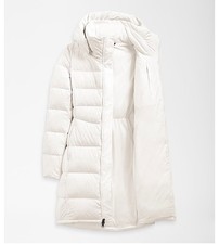  The North Face Women  s Metropolis Parka Long Coat 600 Fill Down White Small