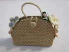 Vintage 1962 Barbie #923 Accessories Pak ~ Straw Tote Purse with Flowers