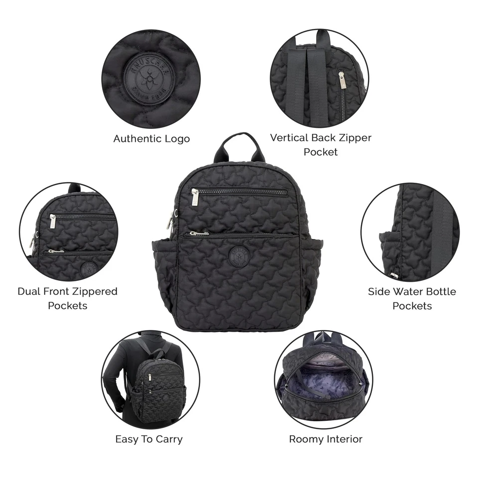 Wanderlust Quilted Fabric Collection Women's Vegan Backpack - Underwater Beauty - Image 3 of 4