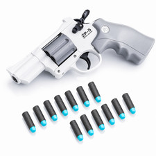 Toy Revolver Gun for Kids Soft Foam Dart Pistol ZP5 Safe Play Blaster 12 Bullets