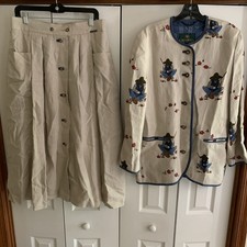 Guesswein Trachten Austrian Jacket  Long Skirt 12/14 Folkcore Shepherd Vintage
