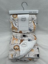 SL Home Fashions Jungle Safari Baby Blanket Security Lovey Plush Boys Girls Wild