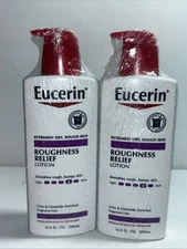 2 Sealed Eucerin Extremely Dry Roughness Relief Lotion Urea & Ceramide 16.9 Oz E