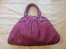 Genuine Leather Marc Jacobs Handbag/Shoulder Bag Medium Size in Purple Colour