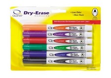 Quartet Non-toxic Low-odor Dry Erase Markers - Fine Marker Point Type - Assorted