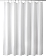 Extra Long Shower Curtain Liner Washabl 72 X 84 Inches White Shower Liner Fabric
