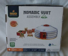 Miniature Mongolian Yurt Kit Nomadic Ger Dollhouse 12”x 12”x 6” w/Furniture