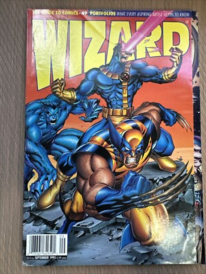 WIZARD September 1995 #49  Magazine Comic Guide WildC. A. T. s, Vertigo, Deodato