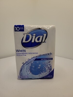 Dial Antibacterial Bar Soap, White, 4 Ounce, 10 pack