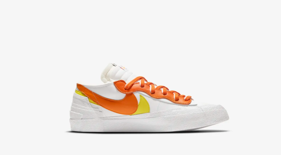 SACAI X NIKE Blazer Nike x Sacai arancione basso magma taglia: 9 UK Nuovissimo in scatola (in mano)