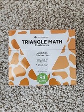 Triangle Math Flashcards Addition  Subtraction NEW SEALED 2021 All Facts 0-12