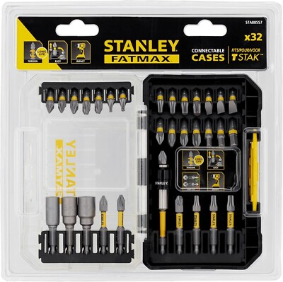#ad STANLEY FATMAX Mixed Torsion Screwdriver Bit Set 32 pieces : STA88557 XJ C $39.99