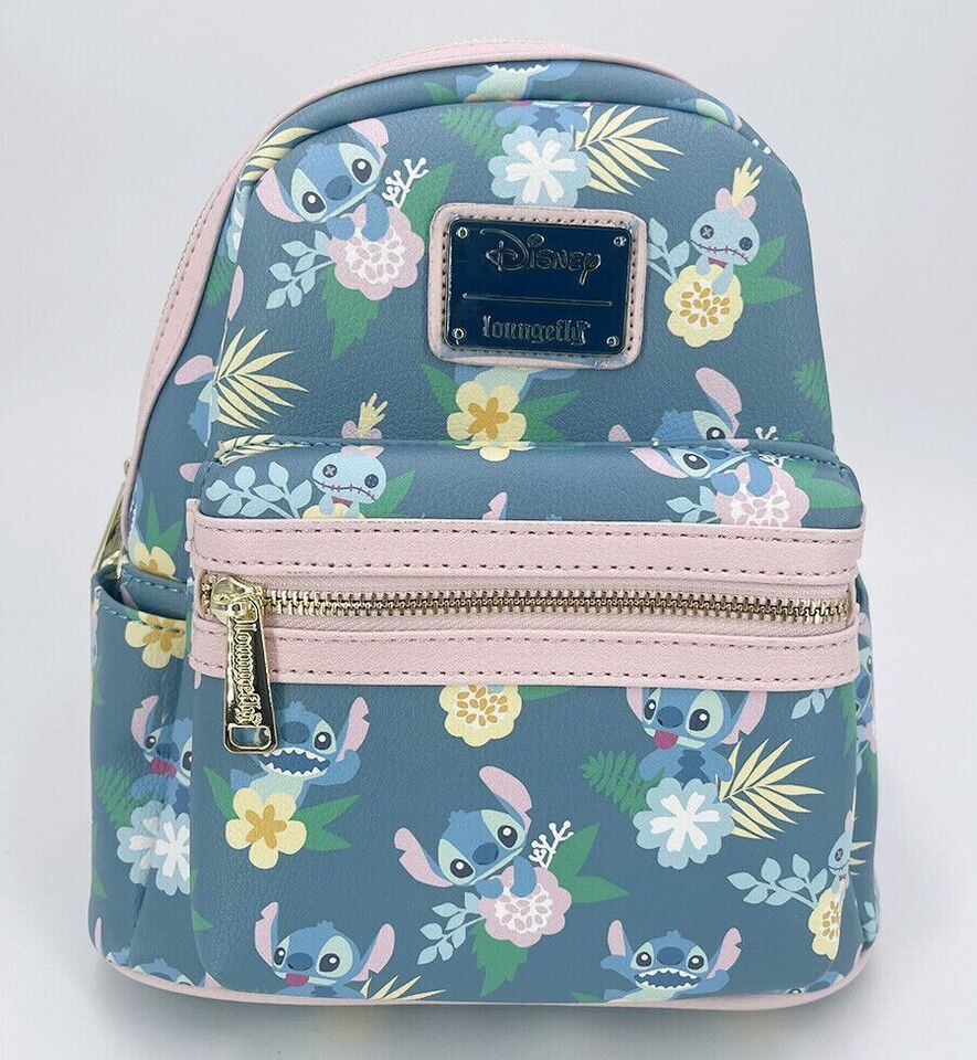 Loungefly Disney Lilo & Stitch Mini Backpack Stitch & Scrump Duckling Floral Bag Loungefly Disney Lilo & Stitch Ducklings Buckle Mini  main image 4