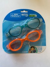 2 pack youth swim goggles ages 8 soft eye cup silicone head strap latex free