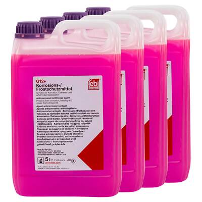 Kühlerfrostschutz Febi G12+ Longterm 4X 5 Liter Violett für Ford Kia Mazda Skoda