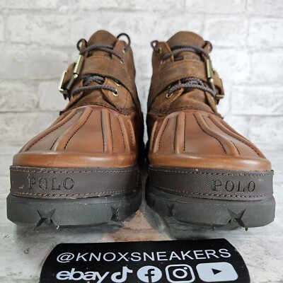 Polo Ralph Lauren Oslo Low Boots Leather Brown Hydroguard Men's