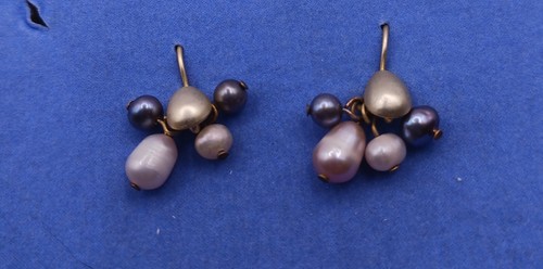 Juego de pendientes collar gota perlas de agua dulce tricolor Avon 2002 sin usar, en caja difícil de encontrar raro - Imagen 5 de 5