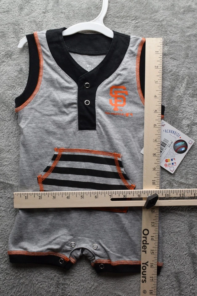 MLB San Francisco Giants Infant Boys' Short Sleeve Romper, Size (3-6M), New - Image 2 of 4