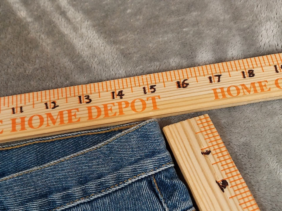 Falda Denim Vintage Junior Talla 7 (30" Cintura) Micro Mini Jean Y2K Grunge Años 90 Foto 4 de 4