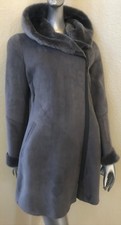 Nwt Jean Guise Italy Toscana Merino Lamb Sheepskin Shearling Hooded Fur Coat S