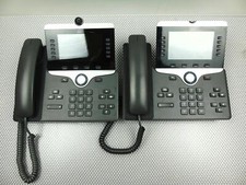 Lot of 2 - Cisco 8845 VOIP IP Phone w/ Handsets  Cords No Cameras, No Stands 