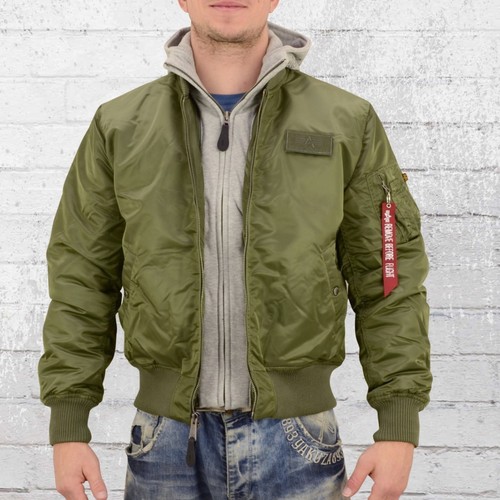 Buy Alpha Industries Men Bomber Jacket Ma1 D Tec Olive Green Mens Bomber Jacket Show Original Title Online In Kuwait