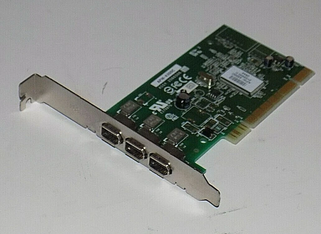 Adaptec AFW-4300C 3-Port FireWire IEEE 1394 Controller PCI Card.
