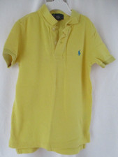 RALPH LAUREN POLO BOYS YELLOW COTTON SHIRT - SIZE 5