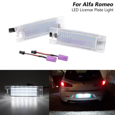 For Alfa Romeo 147 156 159 166 GT MiTo Brera LED License Number Plate Light
