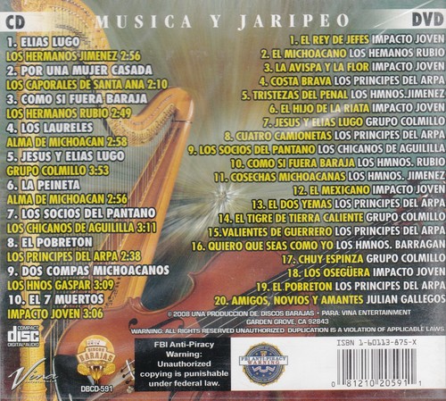 LOS HERMANOS JIMENEZ,LOS CAPORALES CD+DVD CD New Nuevo Sealed Sellado - Picture 2 of 2