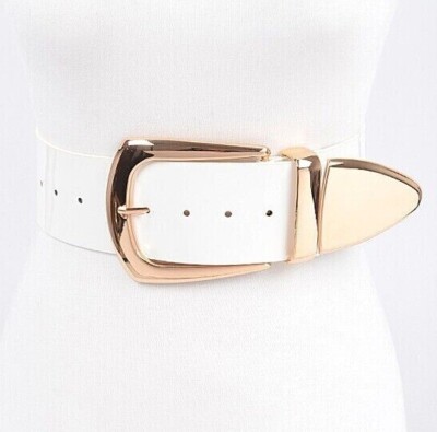 BNWT Plus Size Patent Faux Leather Large Buckle Fashion Belt