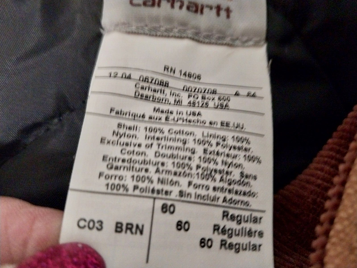 CARHARTT Heavy Duty Farmer Coat-Size 60 REG-CO3 Brown Canvas