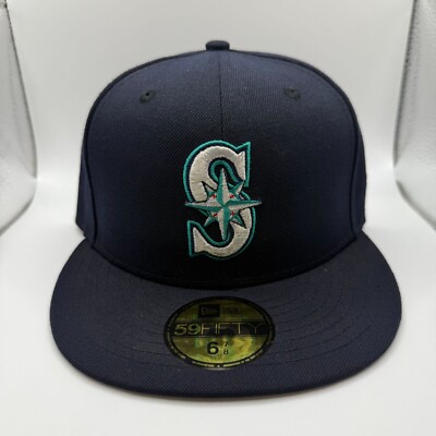 New Era 59Fifty Seattle Mariners Classic Navy Blue Fitted Hat 6 7/8