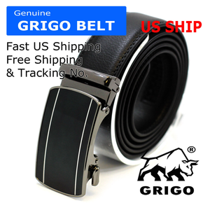 Men-s-Designer-Black-Leather-Dress-Belt-Sliding-Ratchet-Automatic-Click-Buckle