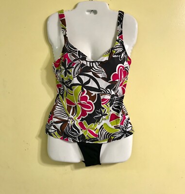 Jantzen Women s 2 pcs Tankini set - Size 10 - Multi Floral print - $86